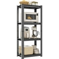 thumbnail image 3 of 4-Tier Kitchen Storage Shelves, Island Table for Kitchen, Metal Shelves Organizer, Microwave Stand, Coffee Bar for Small Spaces, Adjustable Shelves for Pantry, Living Room (13.8"D x 23.6"W x 54.3"H), 3 of 8