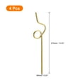 thumbnail image 2 of Unique Bargains 4Pack 10.6' Curly Shape Stainless Steel Straws Reusable Metal Straw, Gold, 2 of 6