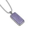thumbnail image 3 of LuvMyJewelry Blue Lace Agate Gemstone Tag in Black Rhodium Plated with Chain for Men - Available in 925 Sterling Silver Tag for Occasion, Gathering, Events and Best Jewelry Gift, 3 of 6