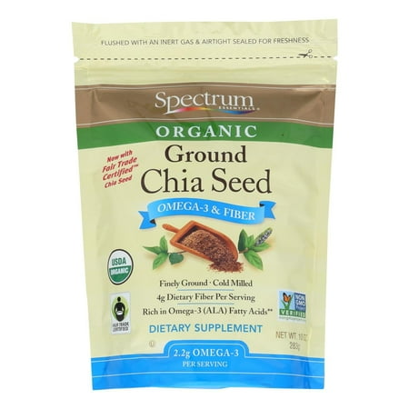 Spectrum Essentials Organic Ground Chia Seed  10 oz