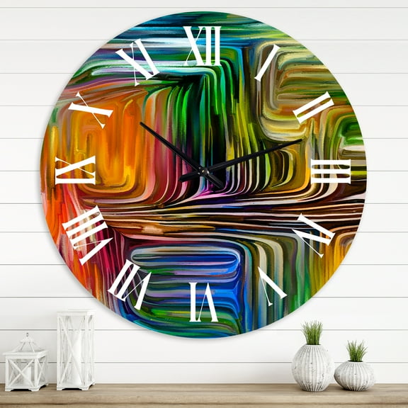 Designart 'Colour Fusion Iii' Modern Wall Clock