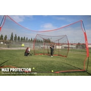 PowerNet Portable Sports Net for Protection, Soccer, Lacrosse & Volleyball Rebounder, Softball Baseball Net, Basketball Net, Indoor Outdoor Safety Net, Backyard & Garage Backstop (16 x 10 FT)