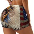 thumbnail image 1 of Balery Eagle With USA Flags Pantalones cortos de entrenamiento estampados para mujer, sin costuras, ajustados, para gimnasio, yoga, correr, deportes, ejercicio activo, fitness.-XX-Large, 1 of 8