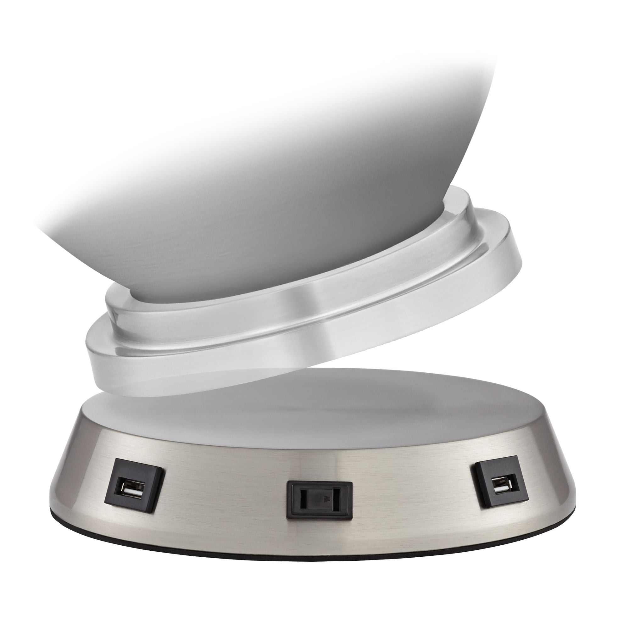 360 Lighting Modern Workstation Table Lamp Base with USB and AC Power