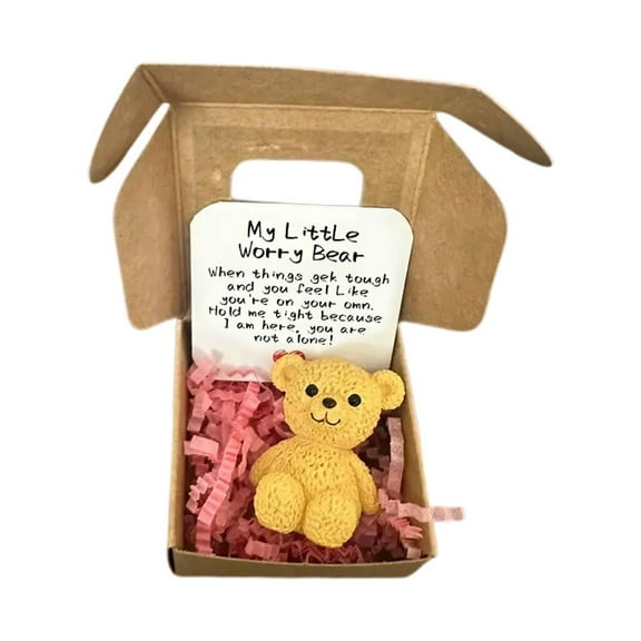 Pocket Mini Bears In Box, Little Pocket Bears With Inspirational Card, D1Z2 For Graduation Birth Sympathy Gifts