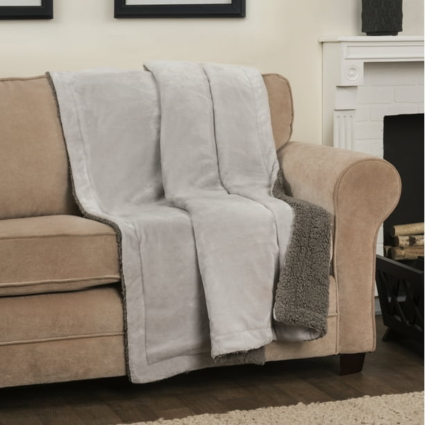 Arlee Self Warming Heating Throw Blanket Reversible Sherpa Fleece for