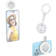 thumbnail image 1 of yeacher Magnetic LED Phone Light with Adjustable Color Temperature (2500K-9000K) & 180° Rotation, Rechargeable via Type-C, Compact & Portable for iPhone 15/14/13/12 Series, White, 1 of 6