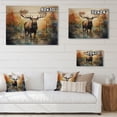 thumbnail image 4 of Designart "Colorful Moose Majestic painting" Animals Print on Natural Pine Wood, 4 of 5