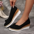 thumbnail image 6 of DIVVce Wedge Espadrille Shoes For Women Knotted Suede Closed Toe Comfortable Slip On Casual Footwear, 6 of 8