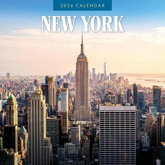 Red Robin 2026 New York Monthly Wall Calendar | 12" x 24" Open | Premium Thick & Sturdy Paper | Hangable 12 Month Calendar | Lined Notes & To Do Area | Vivid Images | Plastic Free