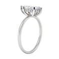 thumbnail image 4 of Cora Jewellery 2CT Marquise Moissanite Hidden Halo Engagement Ring For Women, 10K White Gold, 4 of 5