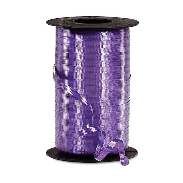 Hilo Listón Curly 100m Liso Para Regalos y Globos Cinta Rizadora de Regalo, Lazos, Envoltura de Rega lila 100m