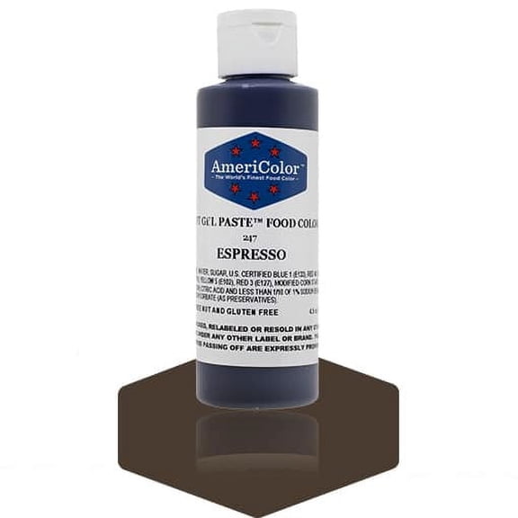 AmeriColor, Soft Gel Paste Food Color, Espresso 4.5 oz