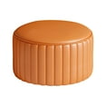 thumbnail image 1 of Luzkey Foot Rest Stool, Round Footstool, Removable Foot Stool, Sofa Footrest, Stable Sofa Tea Stool, Soft Foot Stool for Entryway orange, 1 of 8