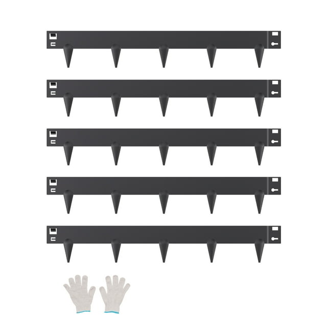 VEVOR Bordure Paysagère en Acier 5 Paquets 39 x 3 Po Bordure de Jardin Résistante à la Rouille