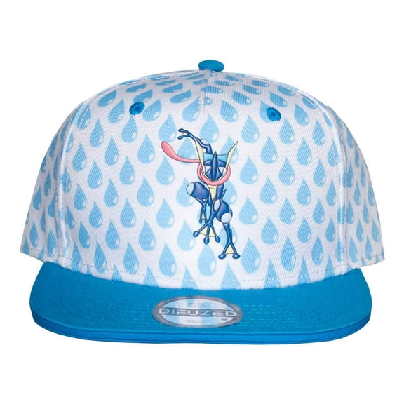 Pokemon Greninja Baseball Cap Water Droplets Logo new Official Blue Snapback