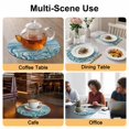 thumbnail image 2 of Turquoise Jellyfish Coastal Round 13 Inch Placemats Set of 2, Summer Ocean Seaweed Wooden HeatResistant Non Slip Place Mats for Dining Table, Wipeable Braided Kitchen Table Mats for Housewarming, 2 of 9