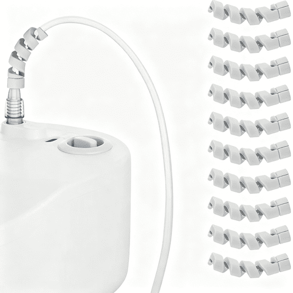 TELOLY 10 Pack Oxygen Tube Support Crimp Straightener for Portable Oxygen Concentrator, Oxygen Tubing Support for Oxygen Tank Oxygen Hose Nasal Cannula Oxygen Accessories (Gray)