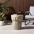 thumbnail image 2 of Noble House Delphinus Lightweight Concrete Outdoor Accent End Table in Gray, 2 of 2