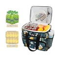 thumbnail image 2 of FORMRS Insulated Cooler Bag 24 Cans Capacity Soft Leakproof Lunch Box with Side Pockets, Floral Lemon, 2 of 7