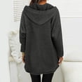thumbnail image 6 of Black Hoodies for Women's Double Velvet Autumn and Winter Fluffy Large Profile Long Sleeved Casual Warm Long Sleeved Plush Sweatshirt with Pockets Fall Tops for Women 2025, 6 of 6