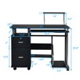 thumbnail image 2 of Costway Ordinateur de Bureau Ordinateur Portable Table de Travail Bureau Meubles W / Étagère d'Imprimante, 2 of 10