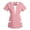 Pink, variant on Xfvqtps Scrub Tops for Women Wrinkle-Resist Nursing Uniform Fashion Patchwork V-Neck Short Sleeve Scrub T-Shirt Printing Loose Blouse Pink