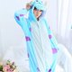 thumbnail image 2 of Mono de pijama de una pieza de vaca azul para mujer, ropa de dormir de invierno, camisón de franela, Anime, dibujos animados, Kigurumi, ropa de casa para adultos, 2 of 4