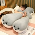 thumbnail image 2 of 50/80/100CM Sacabambaspis Grey Lifelike Fish Doll Plush Toy Stuffed Pillow Sea Animals Toys Sofa Cushion Decor for Kids Girls, 2 of 9