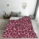 thumbnail image 5 of Balery Rose Leopard Print Manta de Felpa Suave y Acogedora – Cobija de Franela Aterciopelada para Cama, Lavable y Cálida para Sofá, Mascotas, Transpirable-50"x40", 5 of 7