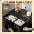 thumbnail image 2 of Gothic Dresser for Bedroom with 4 Storage Drawers Mystical Moth Open Magic Book Candles Black Gold Occult Dressers Chest of Drawers Steel Framed Fabric Closet Organizers for Dorm Entryway, 2 of 8