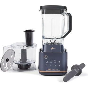 Oster Pro Series 2-in-1 Kitchen System with XL 9-Cup Tritan Jar, Food Processor and Tamper Tool, Dark Blue