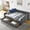 Gray, variant on DRNANLIT Full Size Upholstered Tufted Daybed with Drawers, Sofa Bed with Button Back & Copper Nailhead Trim on Waved Arms, Eucalyptus Wood & MDF Frame, Gray