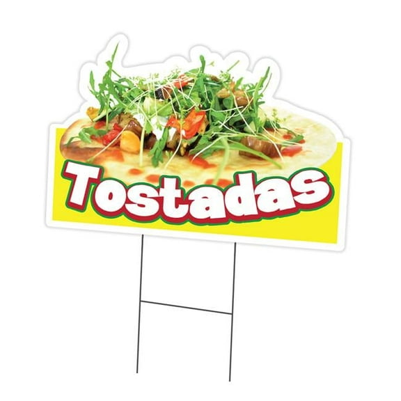 SignMission  12 x 16 in. Yard Sign & Stake - Tostadas