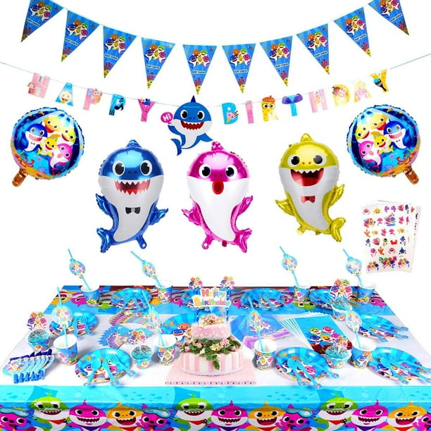2 Pcs Baby Cute Shark Party Supplies Set Shark Baby Birthday Decoration Disposable Tableware Cake Topper Gift Bag Pennant Plates Spoon Cups Napkins Straws Shark Tattoos Kids Carnival Party Supplies Walmart Com Walmart Com 2 Pcs Baby Cute Shark Party Supplies Set Shark Baby Birthday Decoration Disposable Tableware Cake Topper Gift Bag Pennant Plates Spoon Cups Napkins Straws Shark Tattoos Kids Carnival Party Supplies Walmart Com Walmart Com