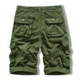 thumbnail image 3 of cllios Men's Cargo Shorts Big and Tall Summer Athletic Shorts Fitness Workwear Cargo Shorts with Multi Pockets Fathers Day Gifts Army Green,XXXXL, 3 of 7