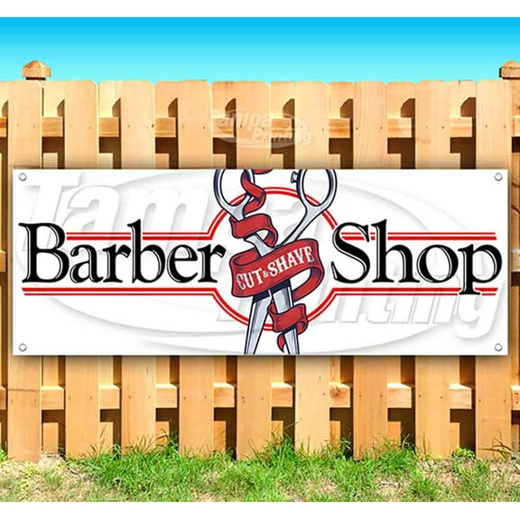 Barbershop 13 oz Vinyl Banner With Metal Grommets