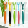 thumbnail image 4 of Flmtop Pet Toothbrush Three Sided Multi-angle Cleaning Plastic Dog Soft Bristle Toothbrush for Oral Care Baby Blue, 4 of 9