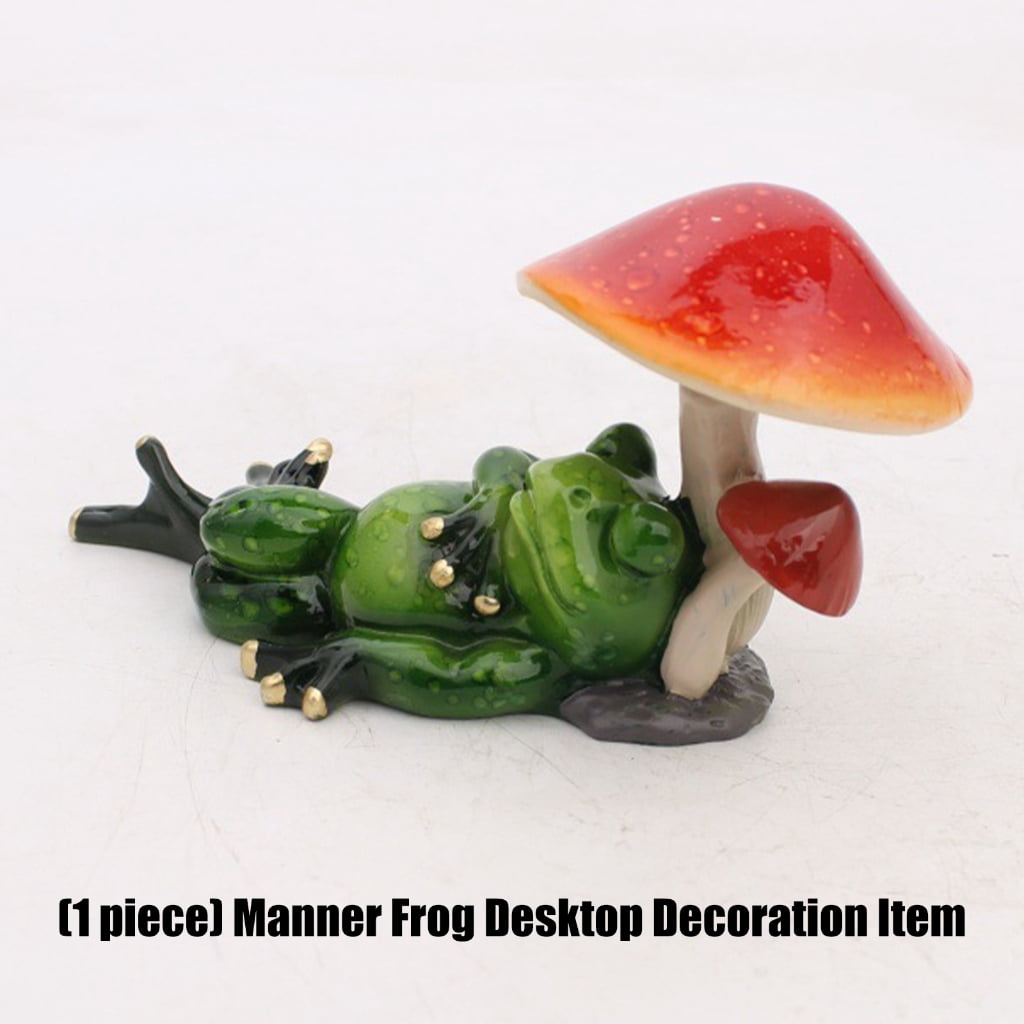 AOOOWER Frogs Figurine Statue Funny Frogs Sculpture Personalizeds Animal Collectible