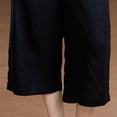 thumbnail image 6 of MLCDZ Womens Cotton Linen Lightweight Cropped Pants Loose Fit Wide Leg Capri Casual Loose Plus Size Elastic Waist Trousers, 6 of 6