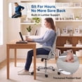thumbnail image 3 of Atilioo Home Office Chair, Ergonomic Computer Desk Mesh Chair with Lumbar Support, Adjustable Swivel Mid-Back Chair with Flip-up Arms, Gray, 3 of 13