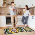 thumbnail image 6 of SKYSONIC 2PCS Retro Abstract Background Kitchen Rug and Mat Boho Floor Runner Rug Anti Fatigue Non Slip Comfort Mat for Doormat Laundry Room Hallway, 6 of 7