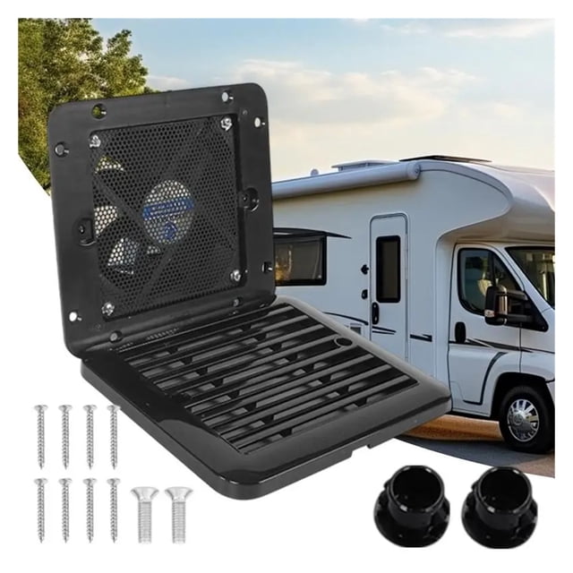 RV Air Vent Fan RV Ventilation Fan Side Mount 12V Refrigerator Heat Dissipation High Efficiency