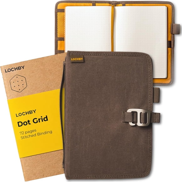 Funda para agenda LOCHBY Field Journal, tamaño A5, de lona resistente al agua