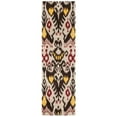 thumbnail image 5 of SAFAVIEH Ikat Emmeline Geometric Wool Area Rug, Beige/Brown, 6' x 6' Square, 5 of 10