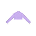 thumbnail image 6 of Aislor Kids Girls Long Sleeves Solid Color Crop Top Shirt for Dancing Workout Gymnastic 6-14 Lavender 8, 6 of 7