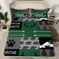 thumbnail image 2 of Manfei Wildlife Bear Kids Twin Sheet Sets, Vintage Western Lake House Twin Fitted Sheet, Rustic Hunting Flat Sheet, Luxury Bedroom Decor, 3 Pieces, 2 of 7