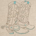 thumbnail image 3 of Cowboy Boots Embroidered Throw Pillow, 18" x 18", 3 of 4