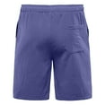 thumbnail image 3 of Zpanxa Workout Shorts Men, Mens Running Shorts, Cotton And Hemp Summer Elastic Drawstring Lace-up Solid Color Sports Pocket Shorts Dark Blue 3XL, 3 of 3