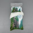 thumbnail image 1 of Ambesonne Mountain Bedding Set 3 Pcs, China Landscape Nature, Twin, Green Brown White, 1 of 3